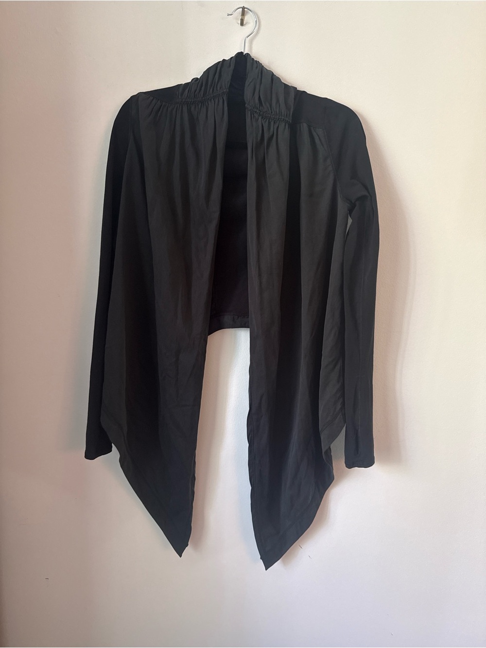 lululemon athletica Black Draped Open-Front Shrug